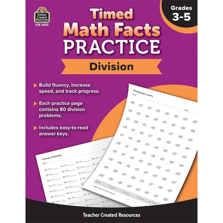 Teacher Created Resources Timed Math Facts Practice - Division TCR8403